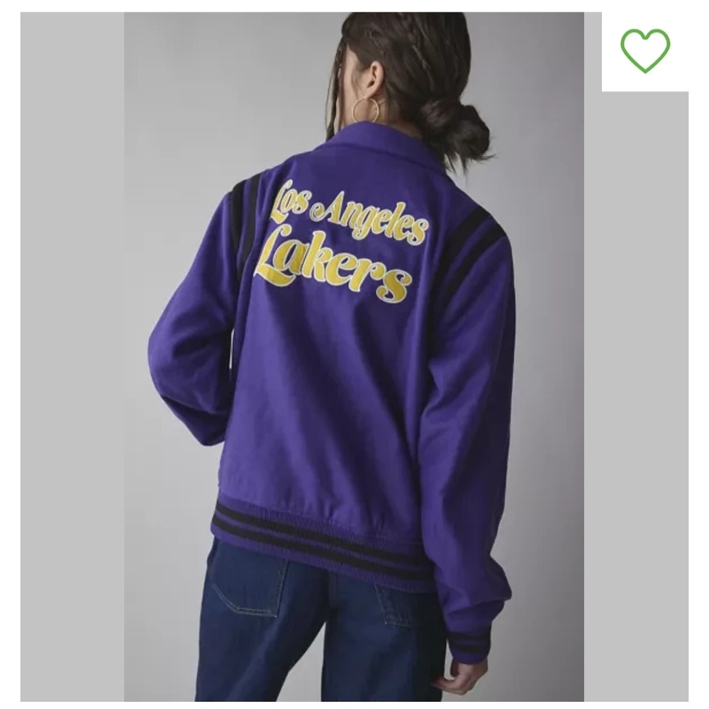 NWT New Era Collared Los Angeles Lakers Varsity Jacket - Picture 2 of 8